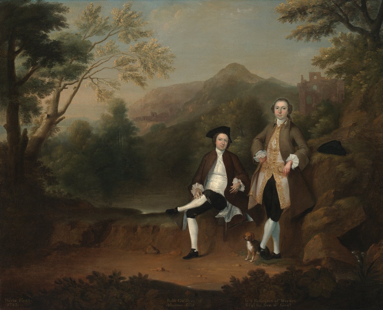 Robert Gwillym fra Atherton og William Farington fra Werden af Arthur Devis