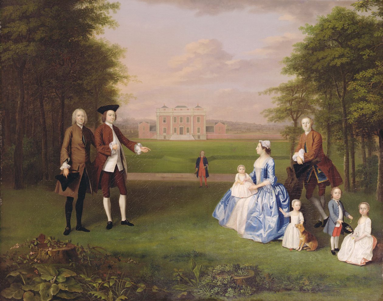 Robert Gwillym fra Atherton og hans familie, ca. 1745-7 (olie på lærred) af Arthur Devis