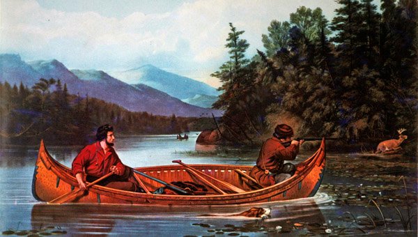 American Hunting Scenes: A Good Chance, udgivet af Currier & Ives af Arthur Fitzwilliam (after) Tait