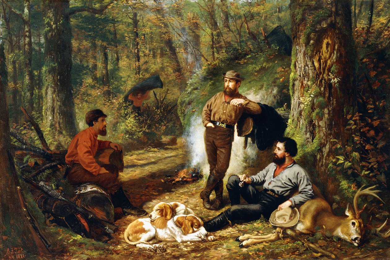 Halt on the Portage, 1871 af Arthur Fitzwilliam Tait