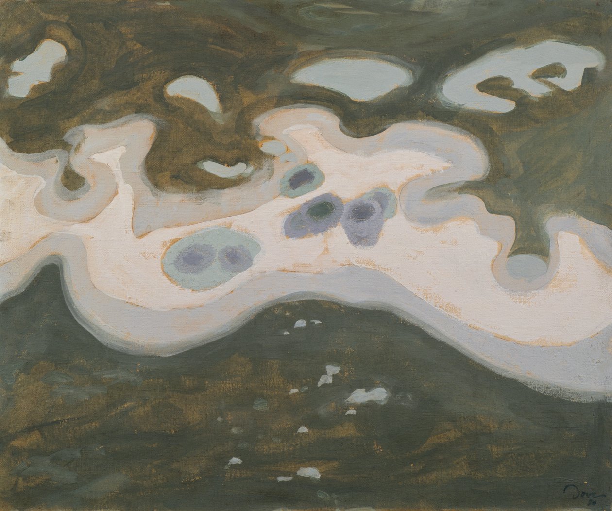 Sne på is af Arthur Garfield Dove