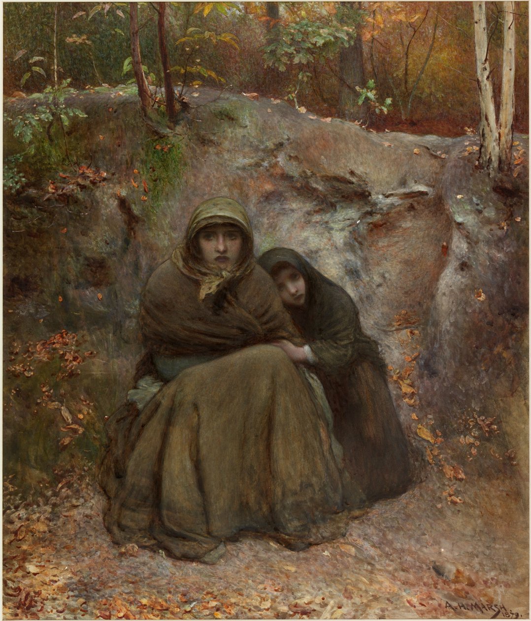 Wayfarers (kropsfarve og akvarel på papir) af Arthur Hardwick Marsh