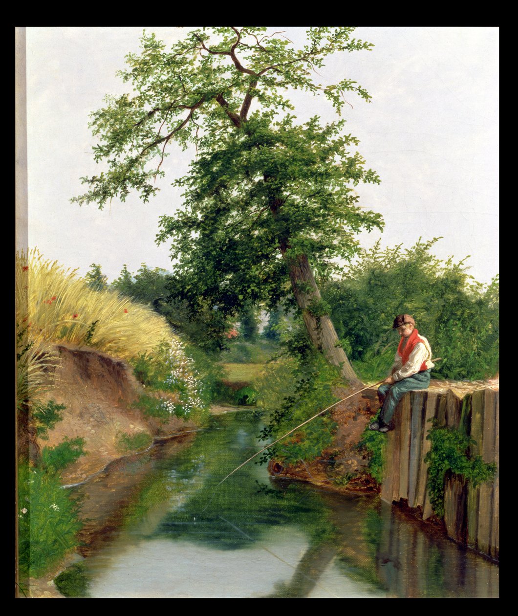 En dreng, der fisker af Arthur Hughes