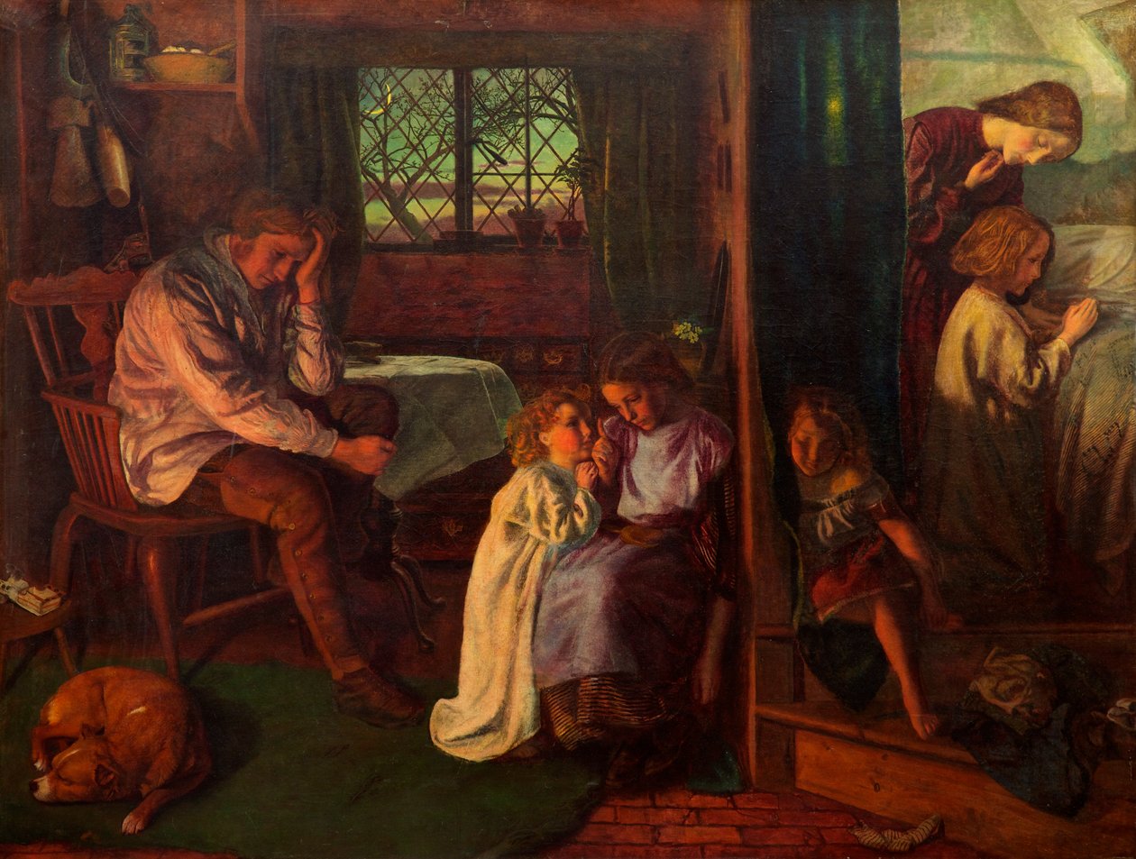 Sengetid, 1862 af Arthur Hughes