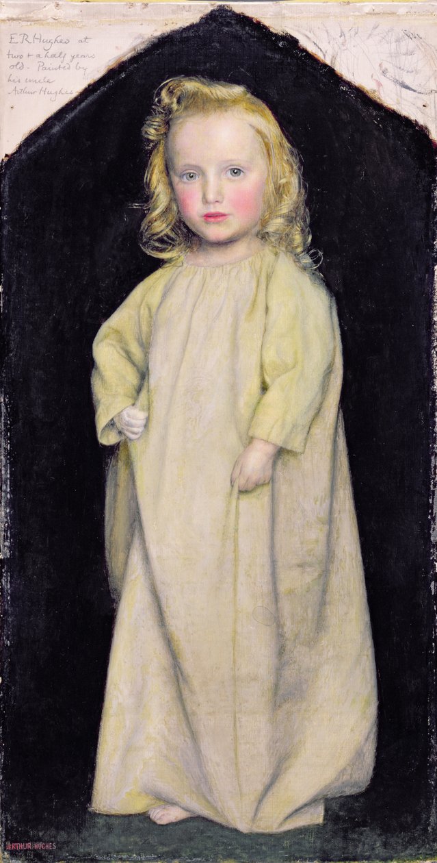 Edward Robert Hughes som et barn, ca. 1853-4 af Arthur Hughes