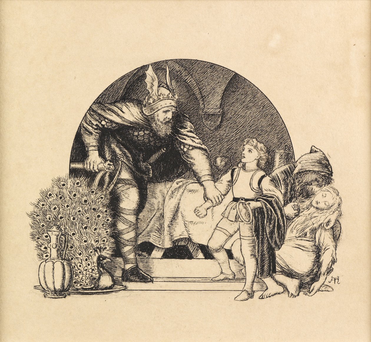 Ridderlighed, 1871 af Arthur Hughes