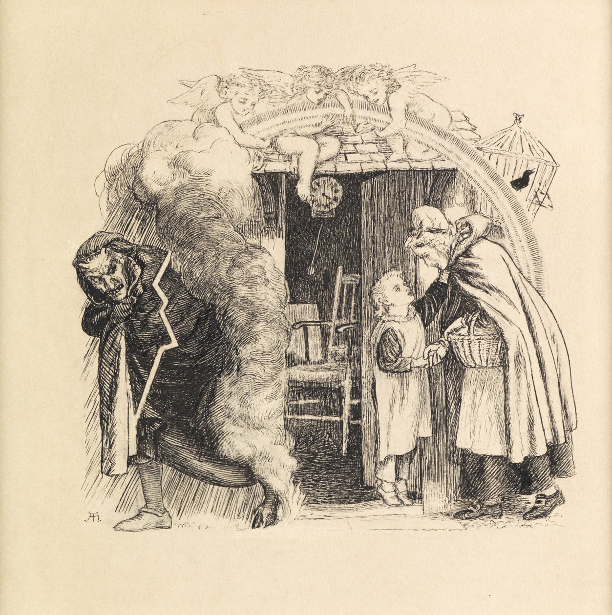 Lille Vogter, 1871 af Arthur Hughes