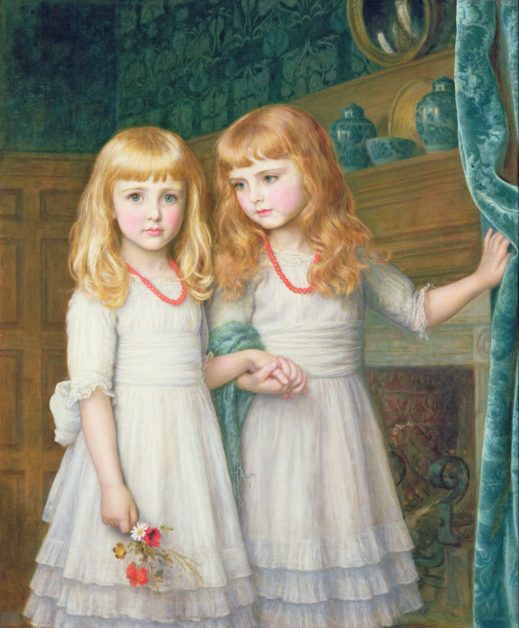 Marjorie og Lettice Wormald af Arthur Hughes