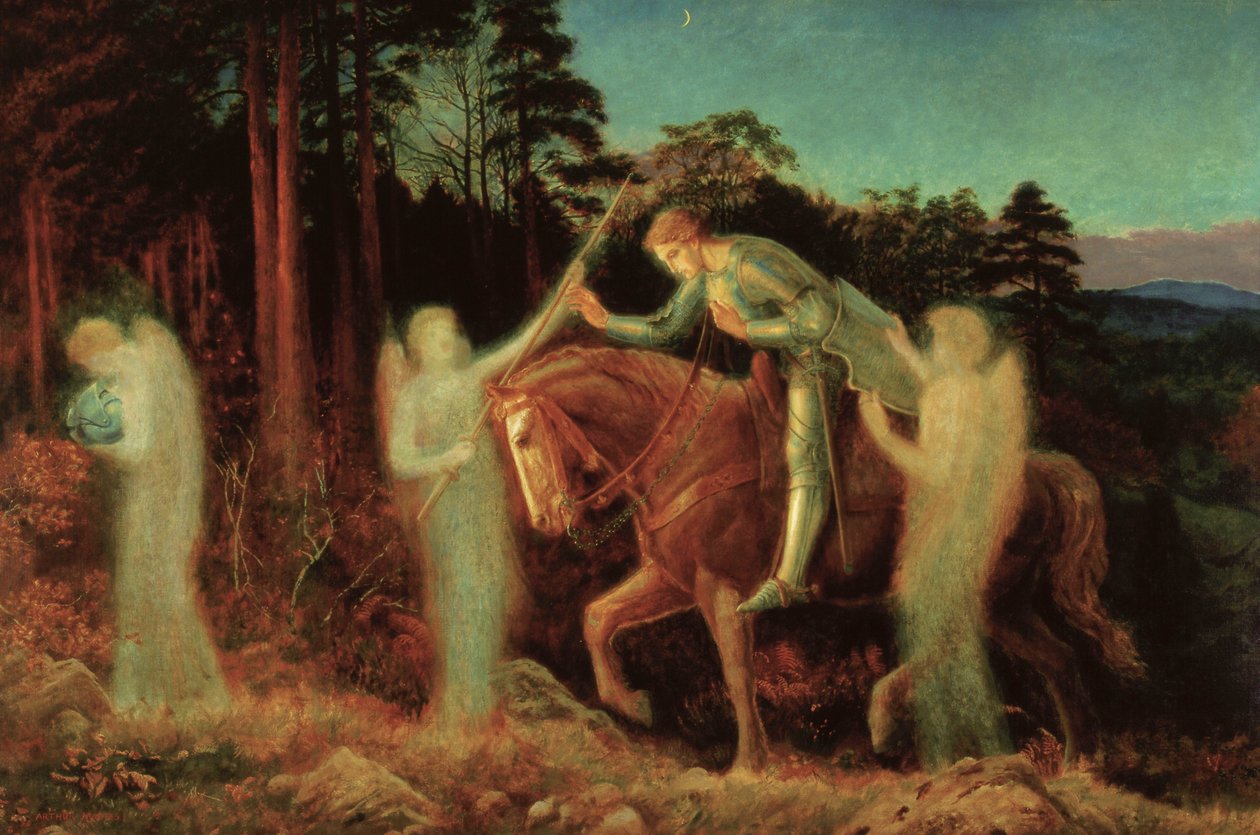 Sir Galahad, 1867-1892 af Arthur Hughes