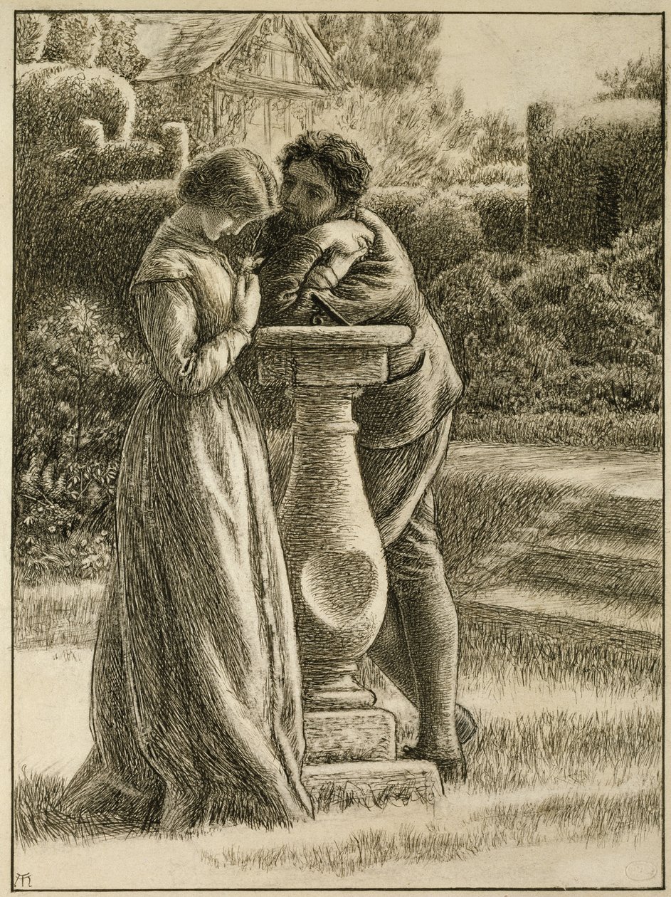 Urskiven, 1800-tallet (pen og blæk på papir) af Arthur Hughes