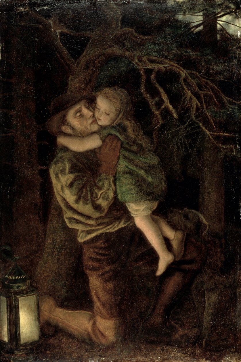 Det forsvundne barn, 1866 af Arthur Hughes