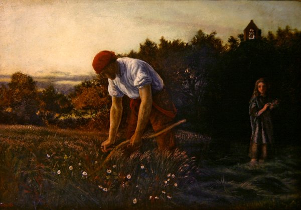 The Reaper in the Flowers (olie på lærred) af Arthur Hughes