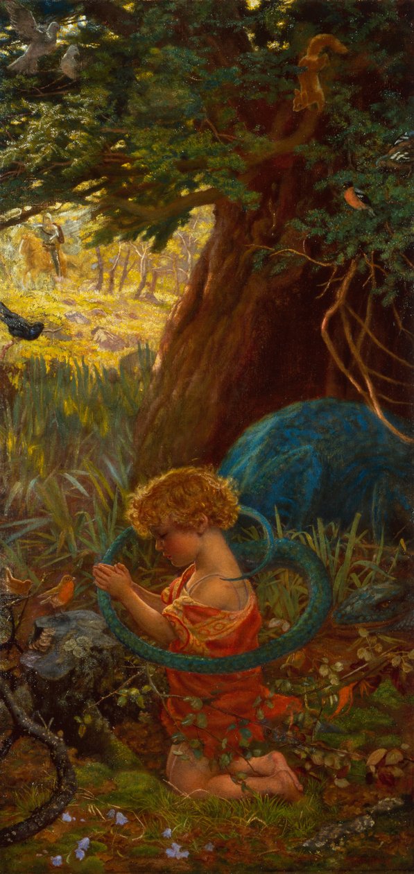 The Rescue (olie på lærred) af Arthur Hughes