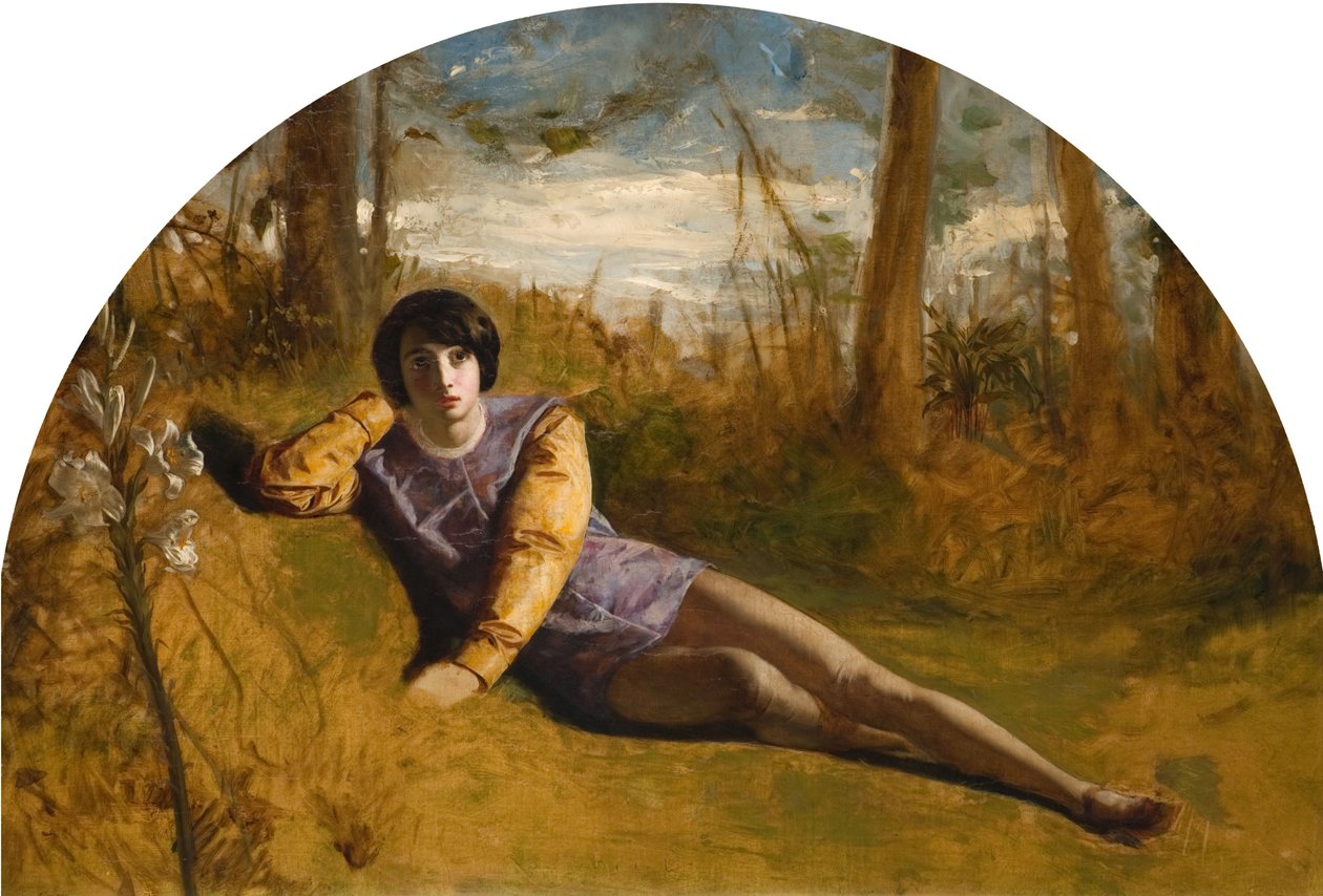 Den unge digter, 1849. af Arthur Hughes