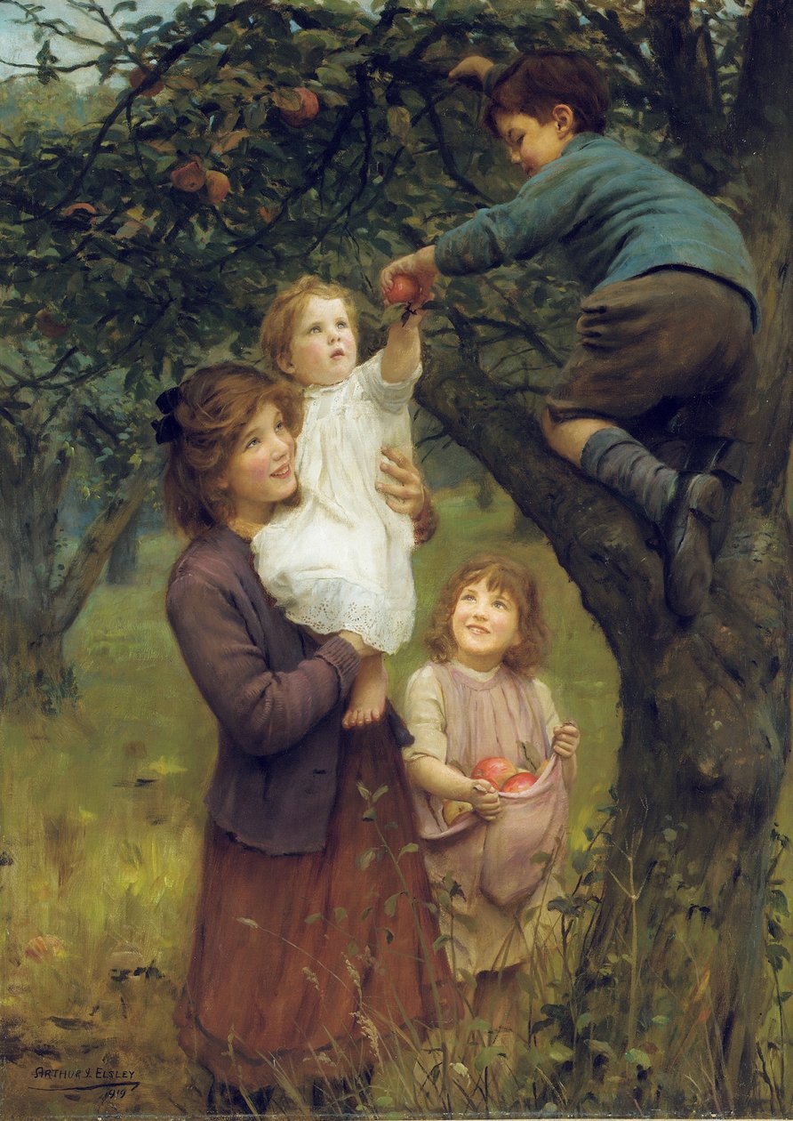 At plukke æbler af Arthur John Elsley