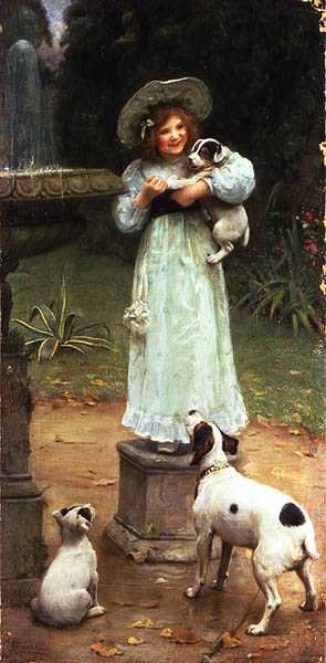 Kuldets favorit (olie på lærred) af Arthur John Elsley