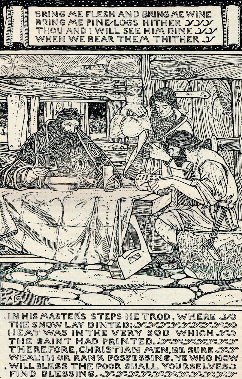 Gode Kong Wenceslas, 1895 af Arthur Joseph Gaskin