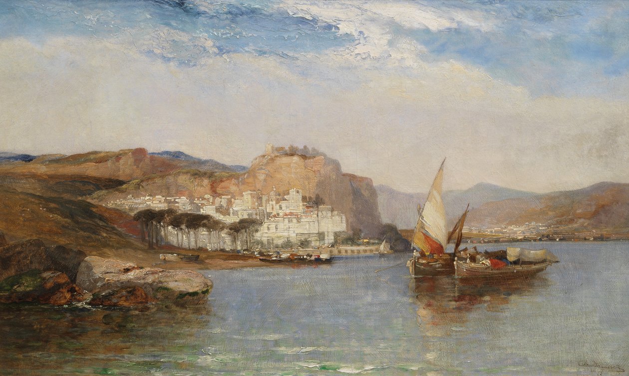 I nærheden af Amalfi, Salernobugten, Italien, 1877 af Arthur Joseph Meadows