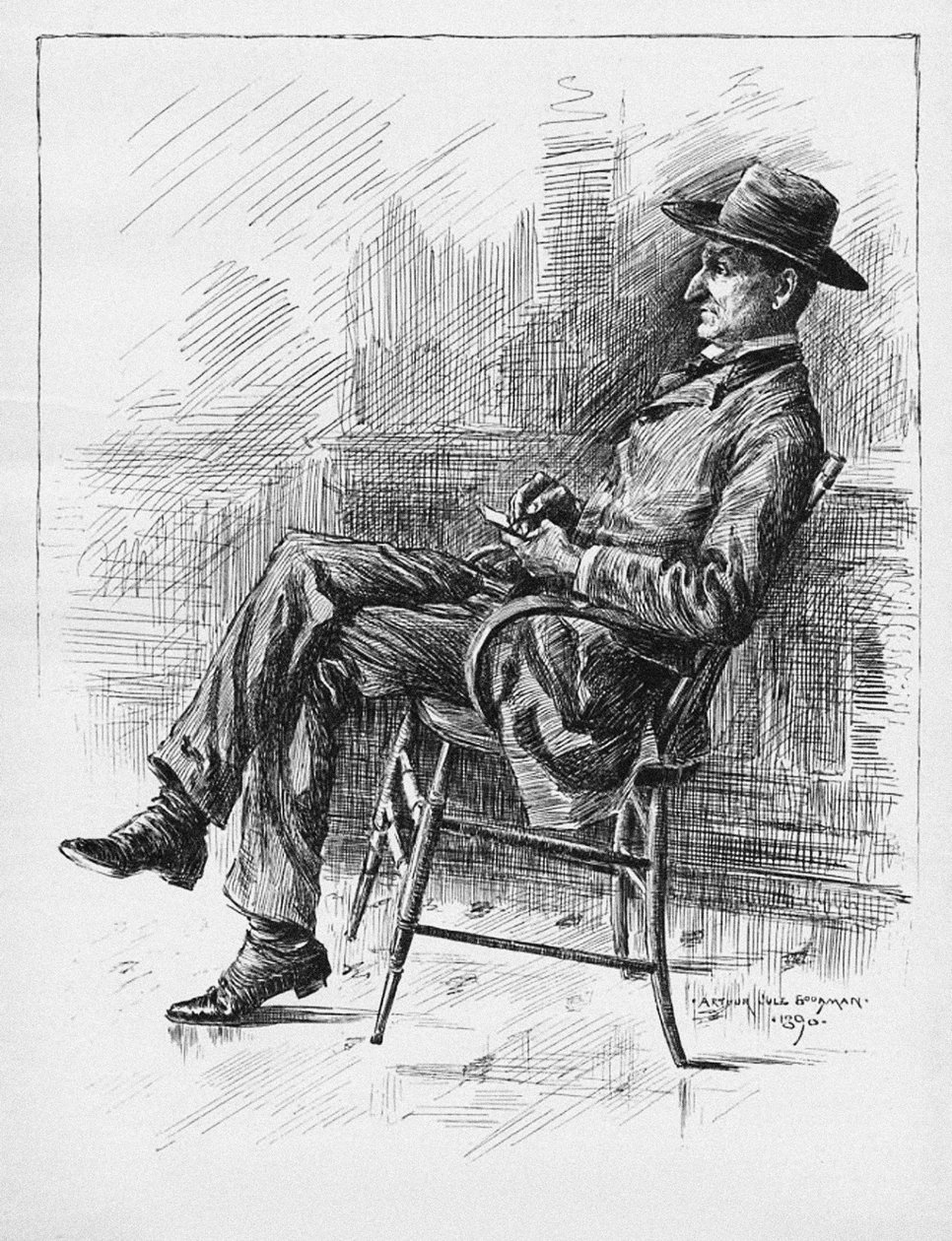 Portræt af Benjamin Peter Old Hutch Hutchinson, 1890 af Arthur Jule Goodman
