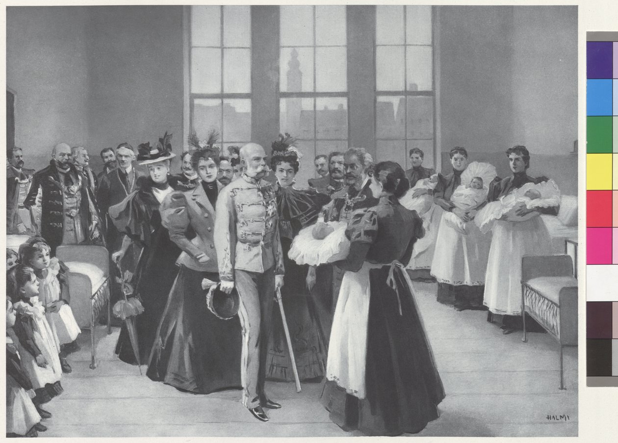 Kejser Franz Joseph med følge af Arthur Lajos Halmi