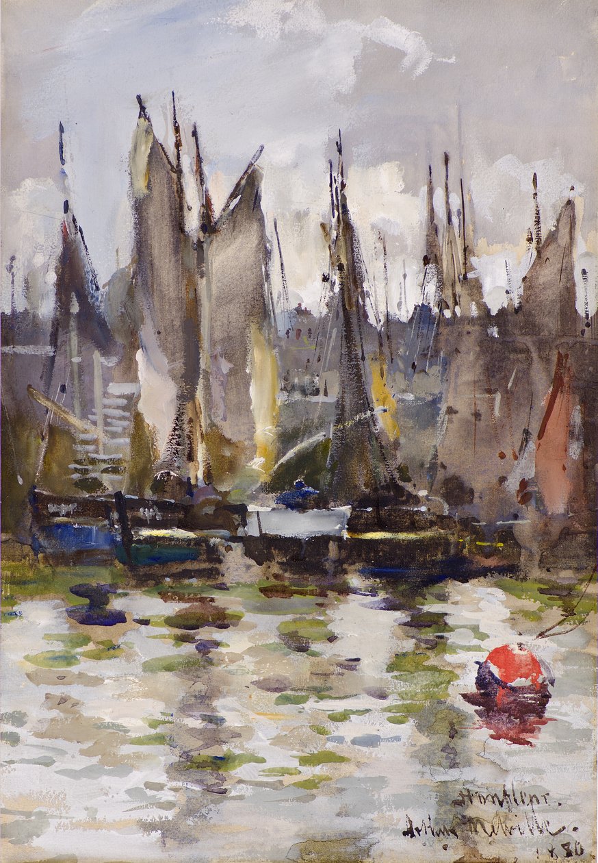 Honfleur Havn af Arthur Melville