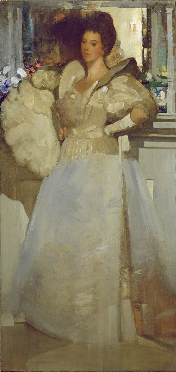 Opal and Grey, Portræt af Miss Rachel White, 1897 af Arthur Melville