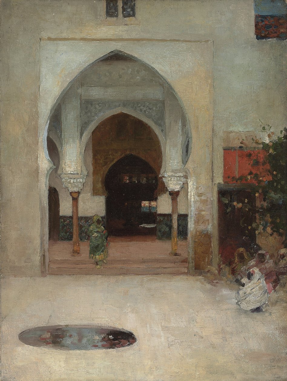Studie til "Ved døren til Seraglio", ca. 1890 af Arthur Melville