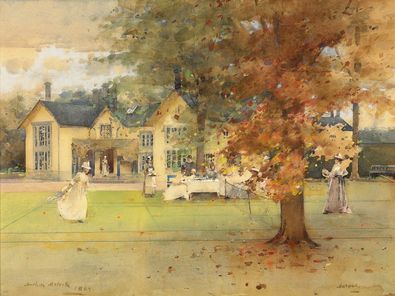 The Lawn Tennis Party at Marcus, 1889 af Arthur Melville