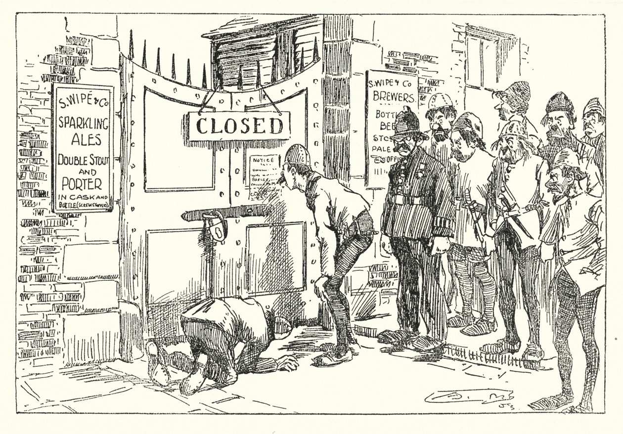 AD 1314, Hårde tider (litografi) af Arthur Moreland