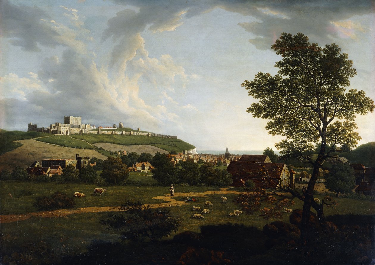 En omfattende udsigt over Dover og Dover Castle af Arthur Nelson