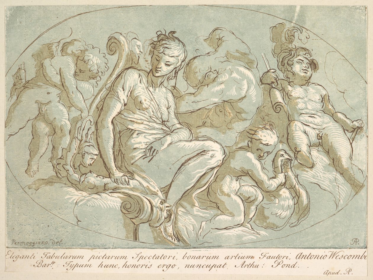 Venus omgivet af Putti, ca. 1735. af Arthur Pond