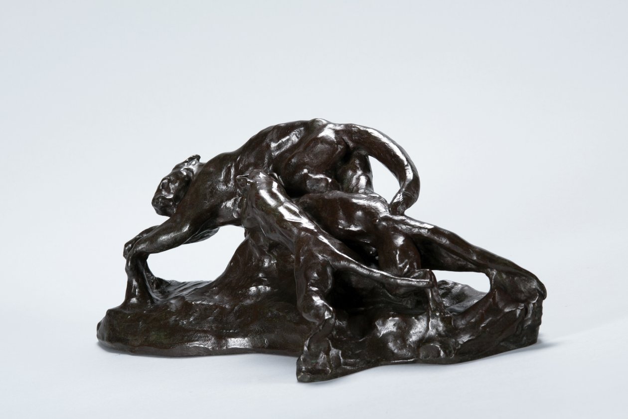 Hunde fanger Puma af Arthur Putnam