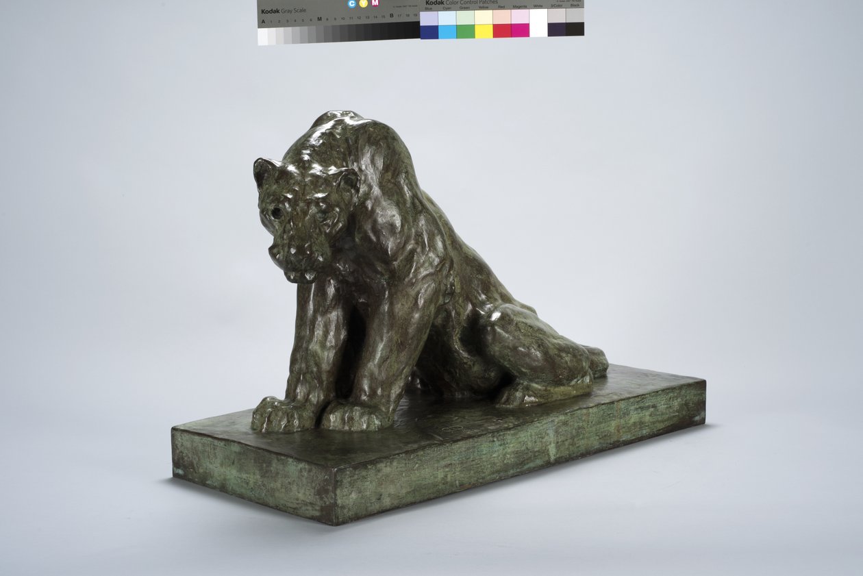 Puma on Guard (bronze) af Arthur Putnam