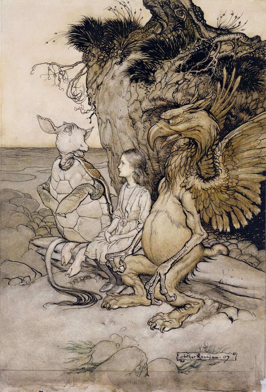Alice and the Mock Turtle, illustration fra Alice