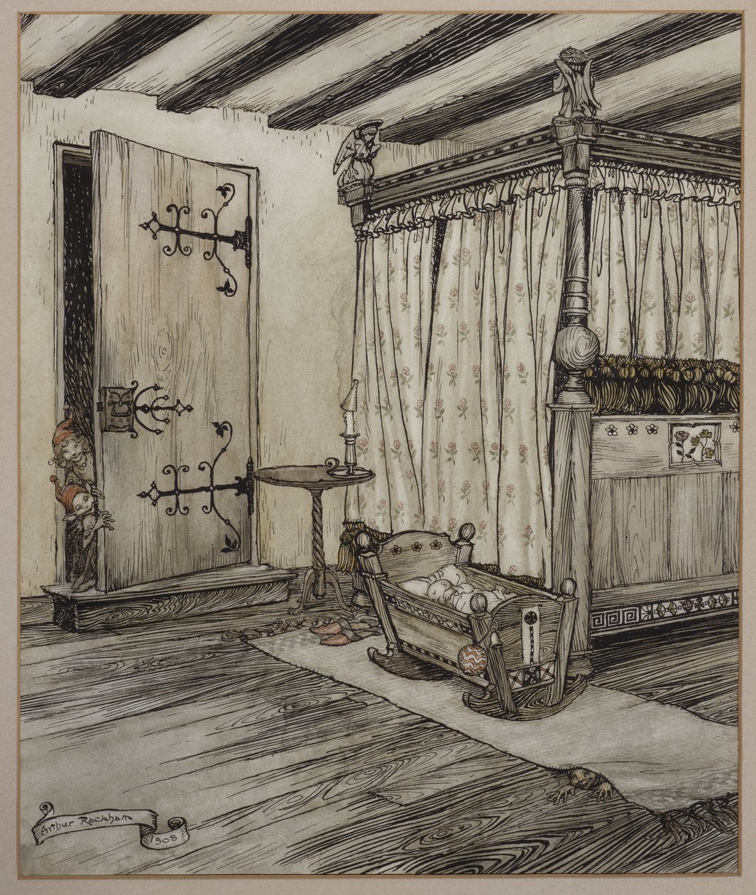 "....Næsten Fairy Time", 1908 af Arthur Rackham