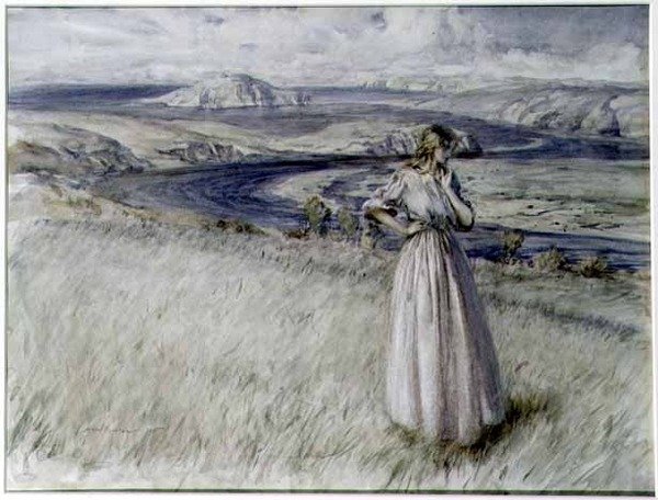 Bigbury Bay, Devon af Arthur Rackham