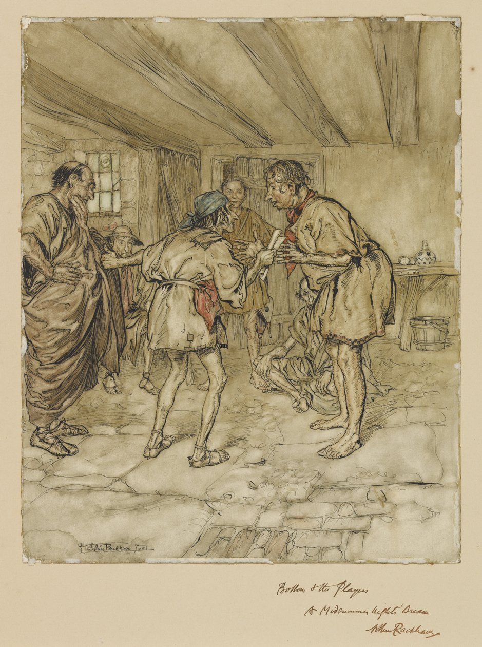 Bund og skuespillerne: En skærsommernatsdrøm af Arthur Rackham