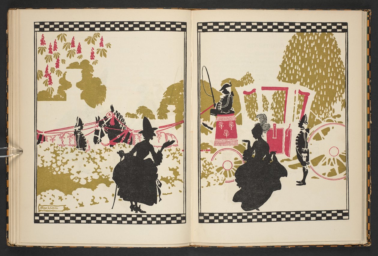 Askepot går til bal, illustration fra Askepot, genfortalt af C.S. Evans og illustreret af Arthur Rackham af Arthur Rackham