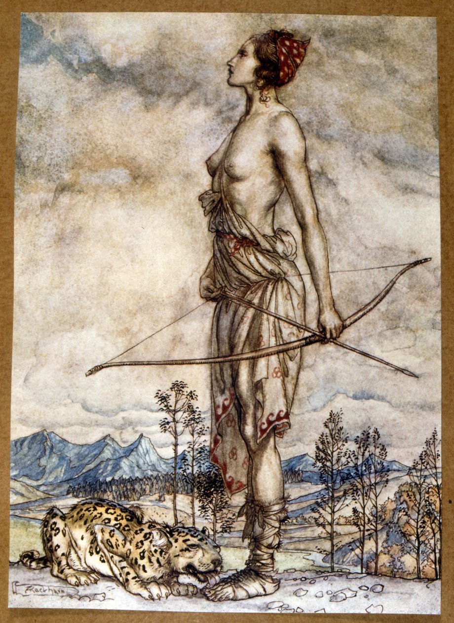 Comus, er en maske til ære for kyskhed af Arthur Rackham
