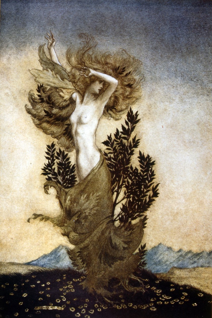 Comus, er en maske til ære for kyskhed af Arthur Rackham