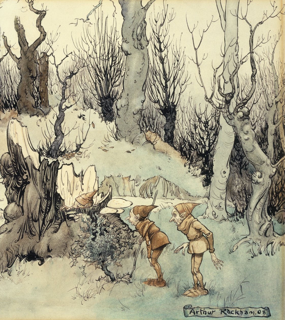 Elvere i en skov, 1908 af Arthur Rackham