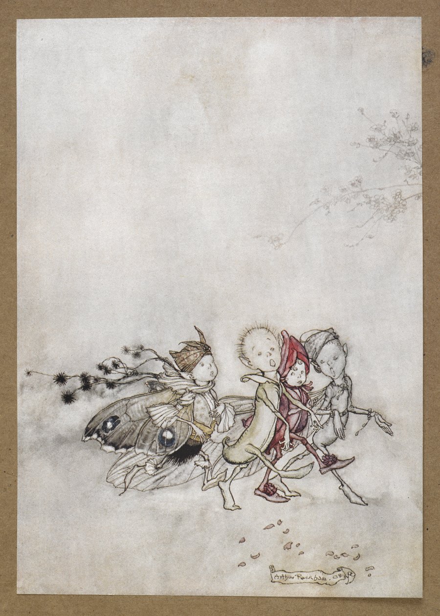 Indtast Peaseblossom, Cobweb, Moth og Sennepsfrø«. En scene fra 