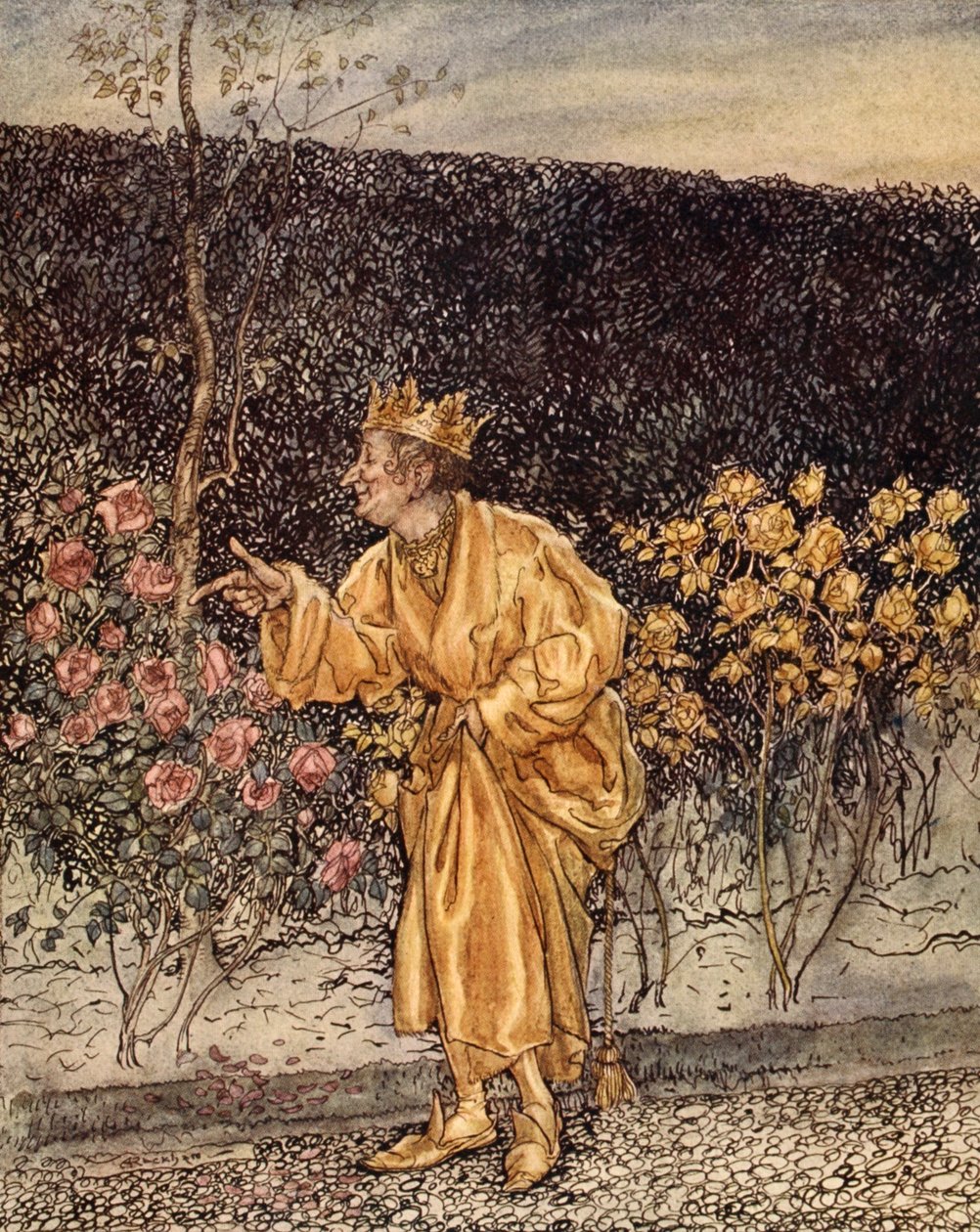 Hver blomst blev ændret til guld, illustration fra 