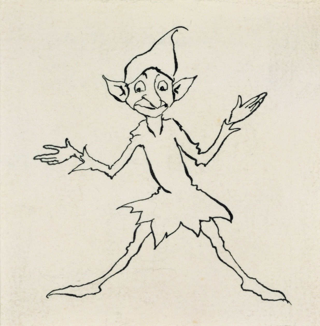 God aften! sagde Lukoje, illustration fra HC Andersens Eventyr, udgivet 1932 (pen & blæk) af Arthur Rackham