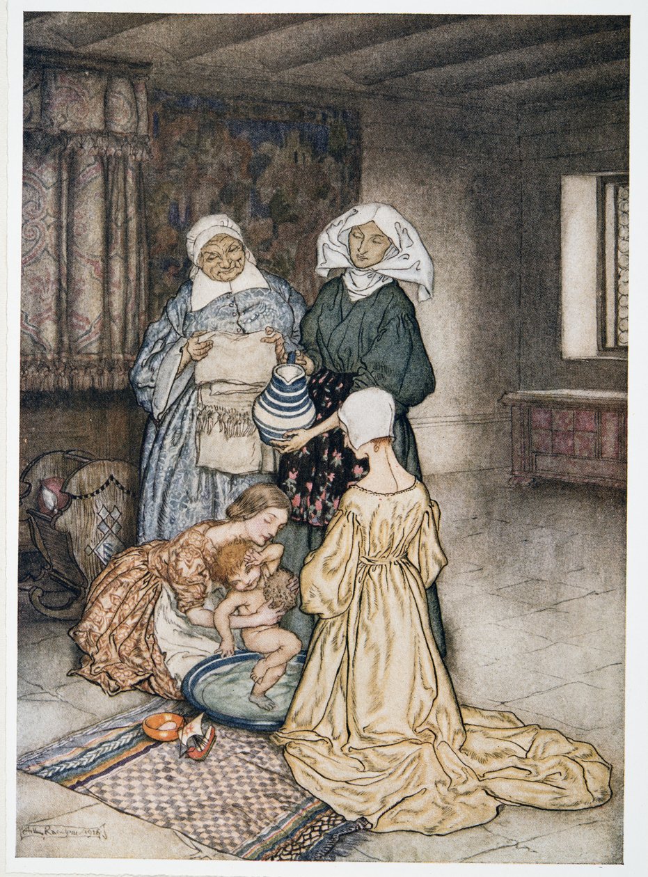 Havde jeg ikke fire eller fem kvinder, en der passede mig? illustration fra William Shakespeares The Tempest, pub. 1926 af Arthur Rackham