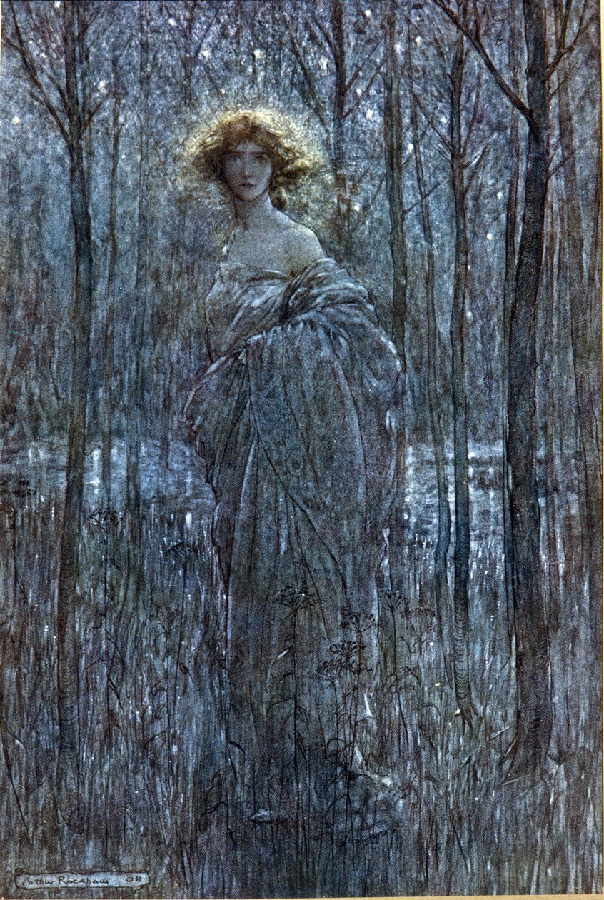 Helena: Illustration af Arthur RACKHAM (1867-1939) til Drømmen om en sommernat af William SHAKESPEARE af Arthur Rackham
