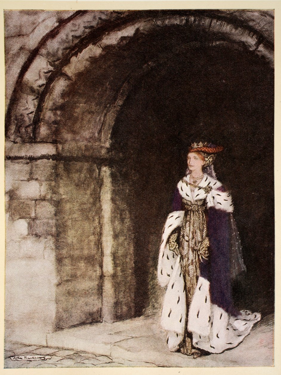 Hvordan Dame Lionesse kom frem klædt som en prinsesse, illustration fra 