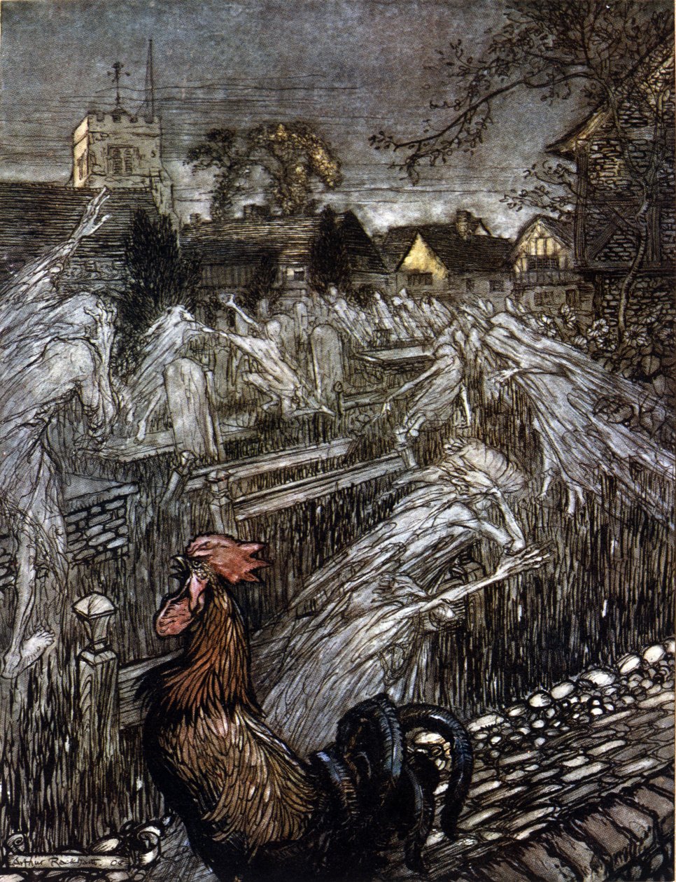 Illustration af Arthur RACKHAM (1867-1939) til Drømmen om en sommernat af William SHAKESPEARE af Arthur Rackham