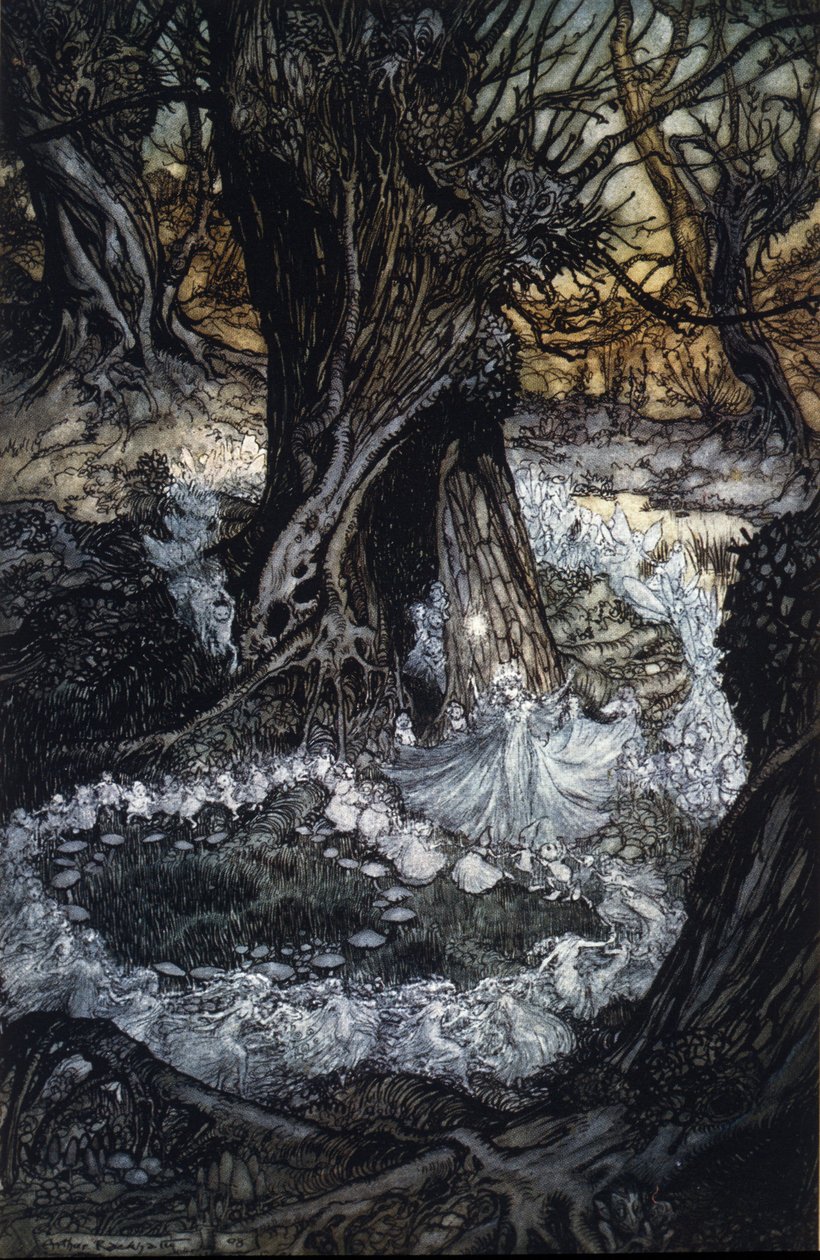 Illustration af Arthur RACKHAM (1867-1939) til Drømmen om en sommernat af William SHAKESPEARE af Arthur Rackham