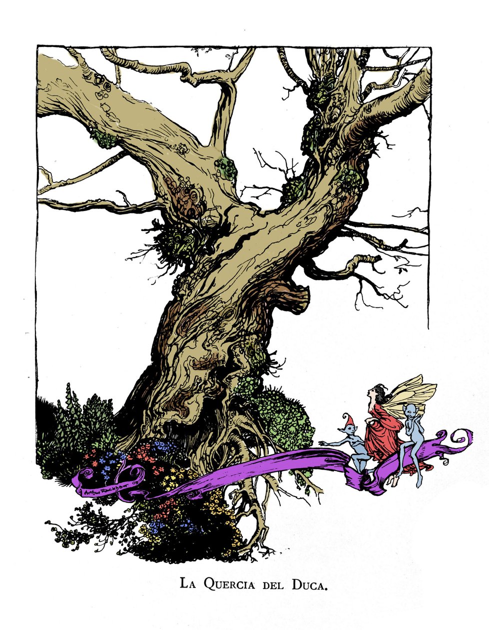 Illustration til Drømmen om en sommernat af William SHAKESPEARE af Arthur Rackham